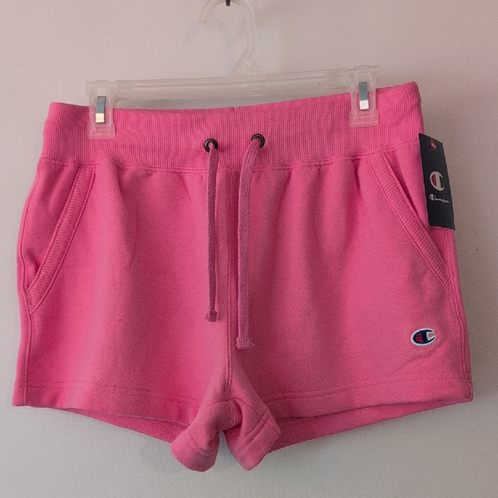 Champion Pink Athletic Shorts Relaxed Fit Elastic Waistband